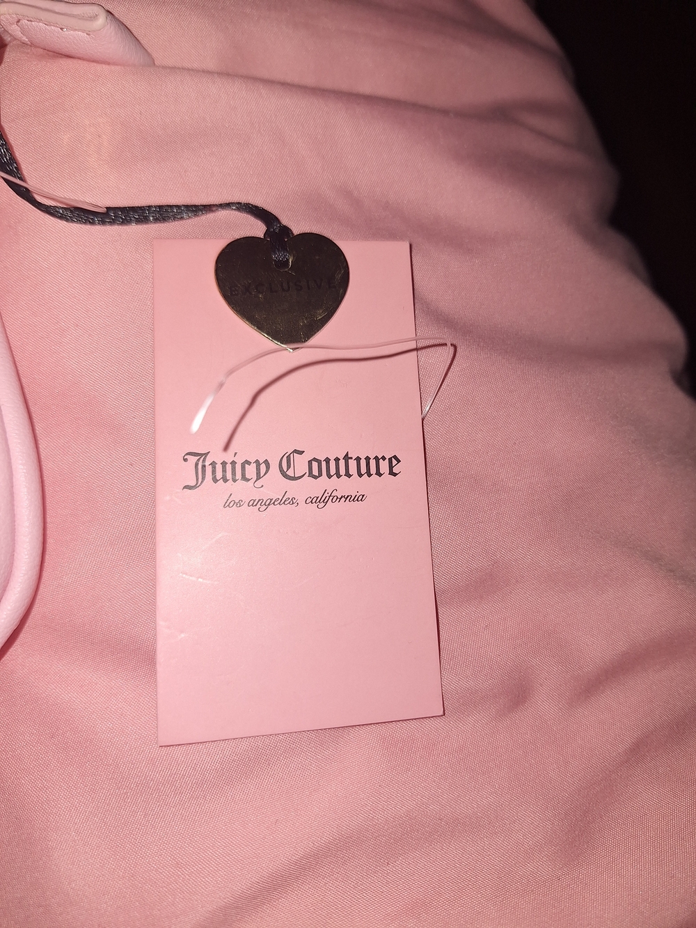 EXCLUSUVE Juicy Couture Light Pink Quilted Shoulder Bag with Bow and Pearl Charm - Picture 4 of 11